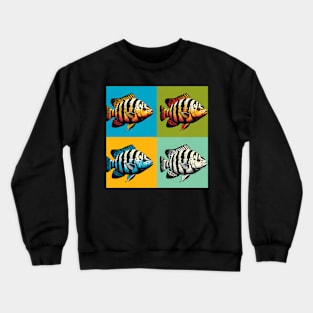 Albino Tiger Barb - Cool Tropical Fish Crewneck Sweatshirt